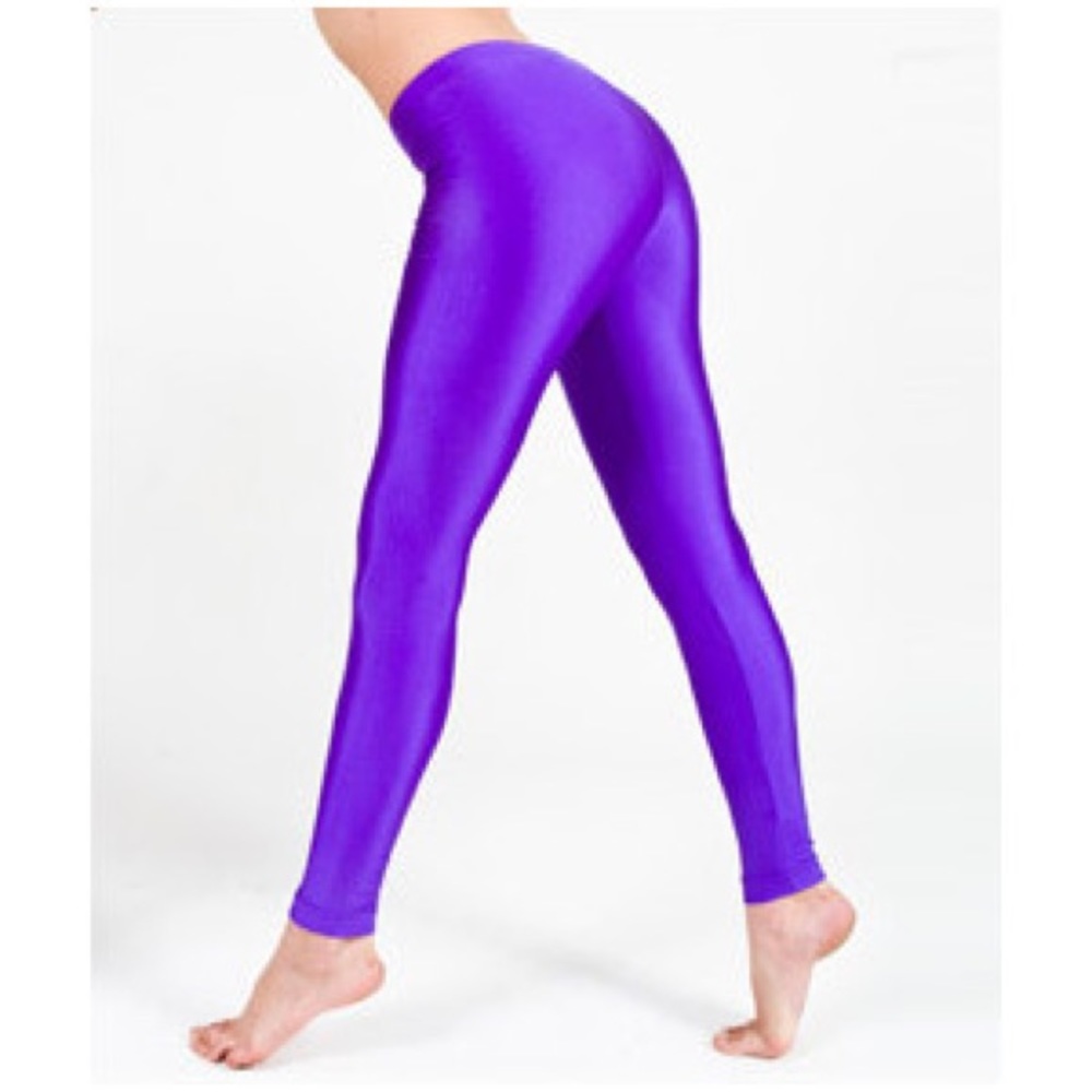 Purple American Apparel Shiny Leggings!